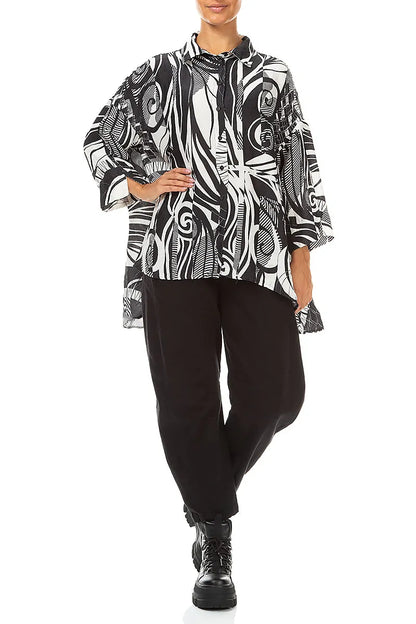 Loose Textured Orbit Silk Linen Shirt