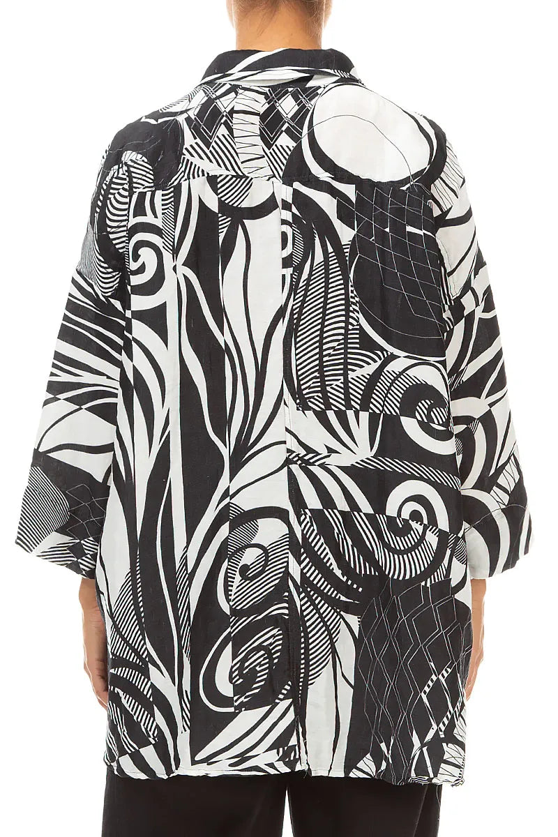 Loose Textured Orbit Silk Linen Shirt 2