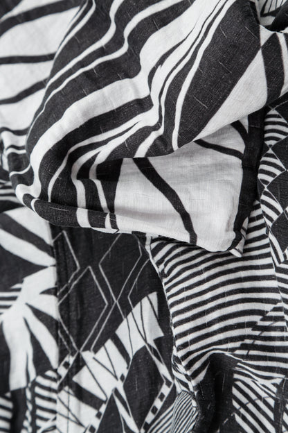 Loose Textured Orbit Silk Linen Shirt