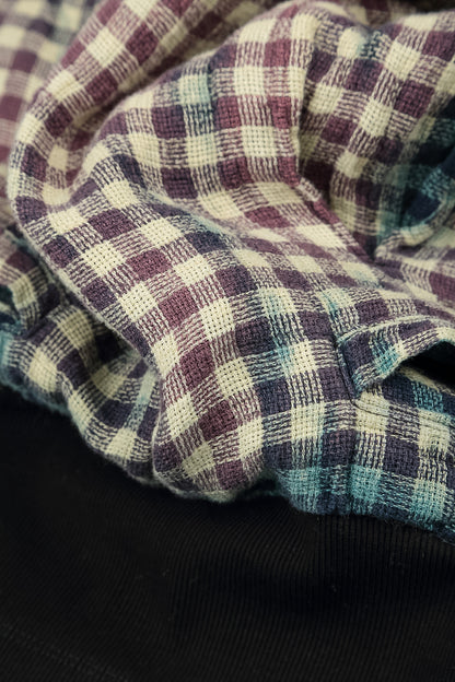 Lässige Leinenhose im Vintage-Karo-Look