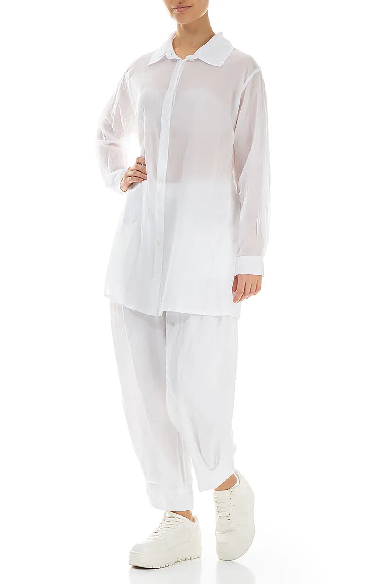 Loose White Cotton Shirt