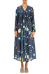 Front Tucks FairyTale Print Silk Bamboo Dress 1