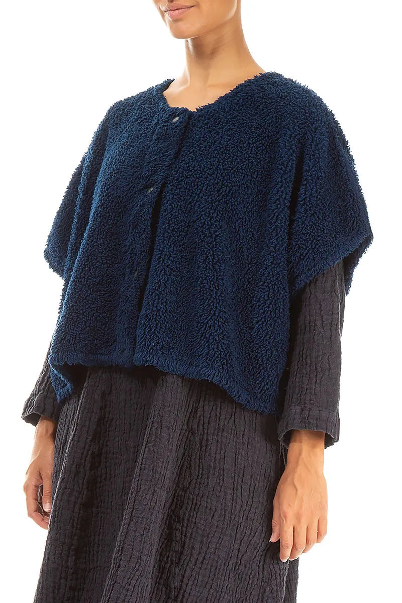 Königsblaue Teddy-Baumwollweste