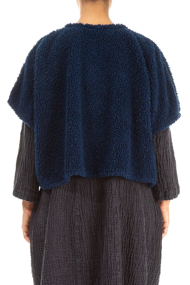 Königsblaue Teddy-Baumwollweste