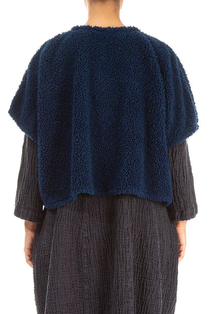 Königsblaue Teddy-Baumwollweste