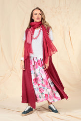 Balloon Peony Blossom Linen Skirt 6