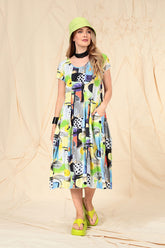 Exposed Seams Artmaze Cotton Dress 5