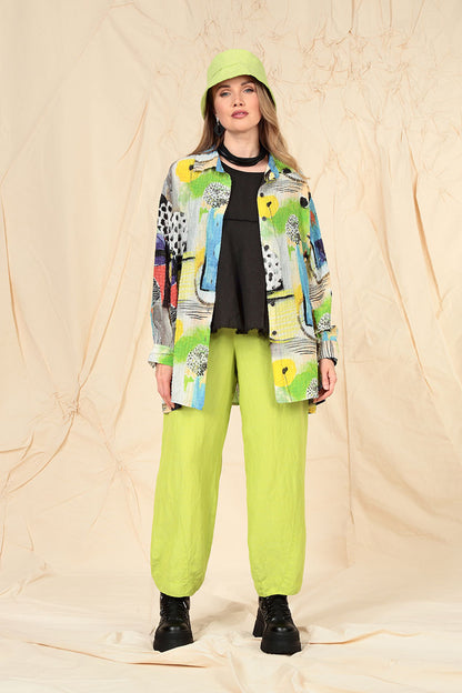 Loose Artmaze Textured Silk Shirt 5