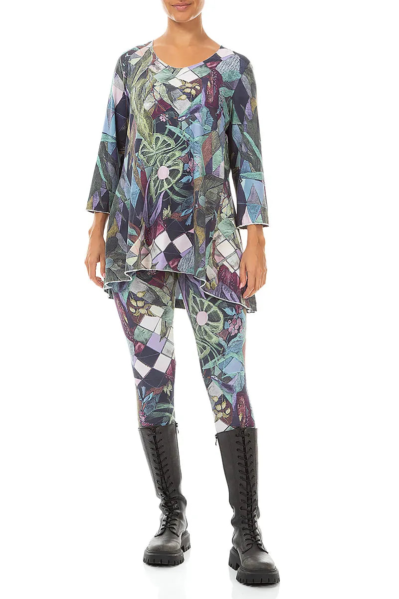 Art Mosaic Cotton Leggings 4