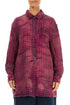Magenta Watercolour Check Linen Shirt 1