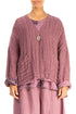 Mauve Taupe Lined Handwoven Linen Jacket 1