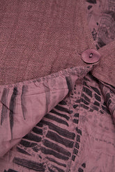 Mauve Taupe Lined Handwoven Linen Jacket 5