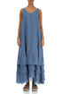 Maxi Blue Nova Gauze Linen Dress 1
