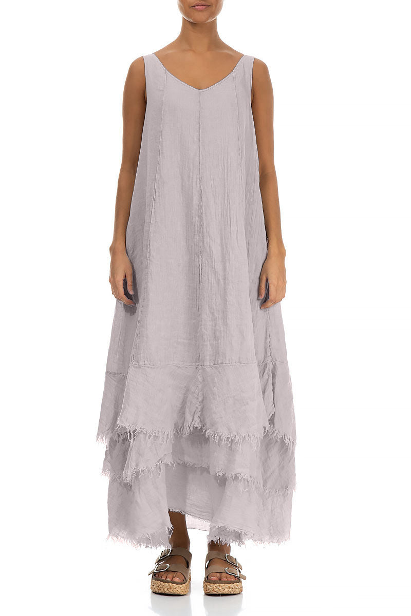 Maxi Greige Gauze Linen Dress 1