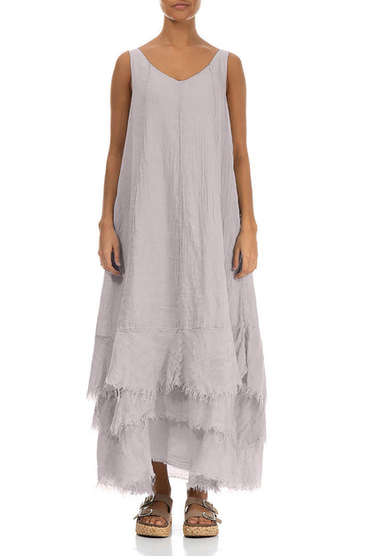 Maxi Greige Gauze Linen Dress 1