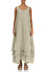 Maxi Laurel Green Gauze Linen Dress 1
