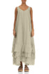 Maxi Laurel Green Gauze Linen Dress 1