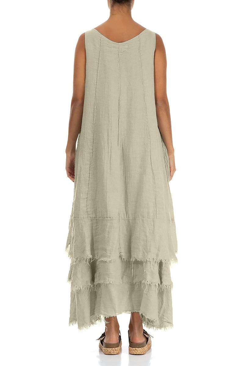 Maxi Laurel Green Gauze Linen Dress 2