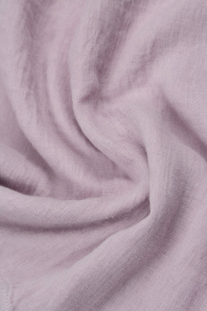 Robe longue en gaze de lin lilas