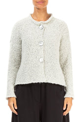 Mélange Ivory Alpaca Wool Cardigan 1
