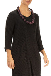 Merlot Alabaster Silk Cotton Bead Necklace 3