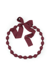 Merlot Silk Bamboo Bead Necklace 5