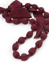 Merlot Silk Bamboo Bead Necklace 4
