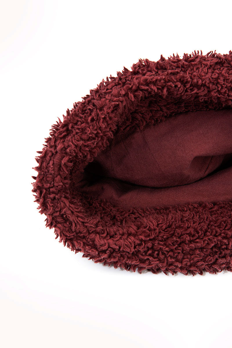 Merlot Teddy Cotton Bucket Hat 5