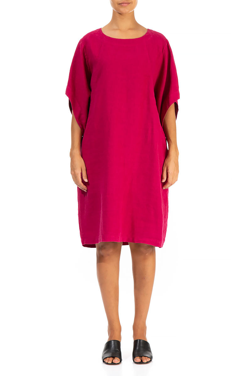 Midi Berry Linen Dress 1