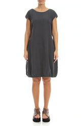 Midi Graphite Linen Dress 1