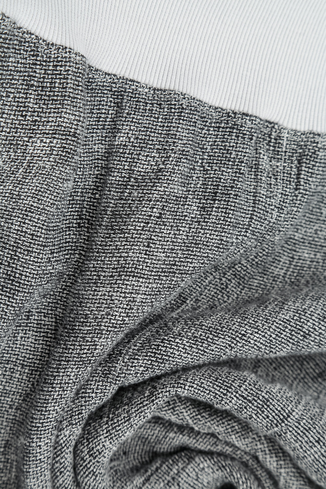 Midi Grey Mélange Linen Skirt 5