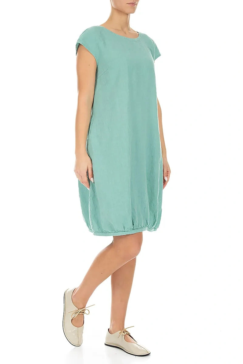 Midi Mint Linen Dress 3