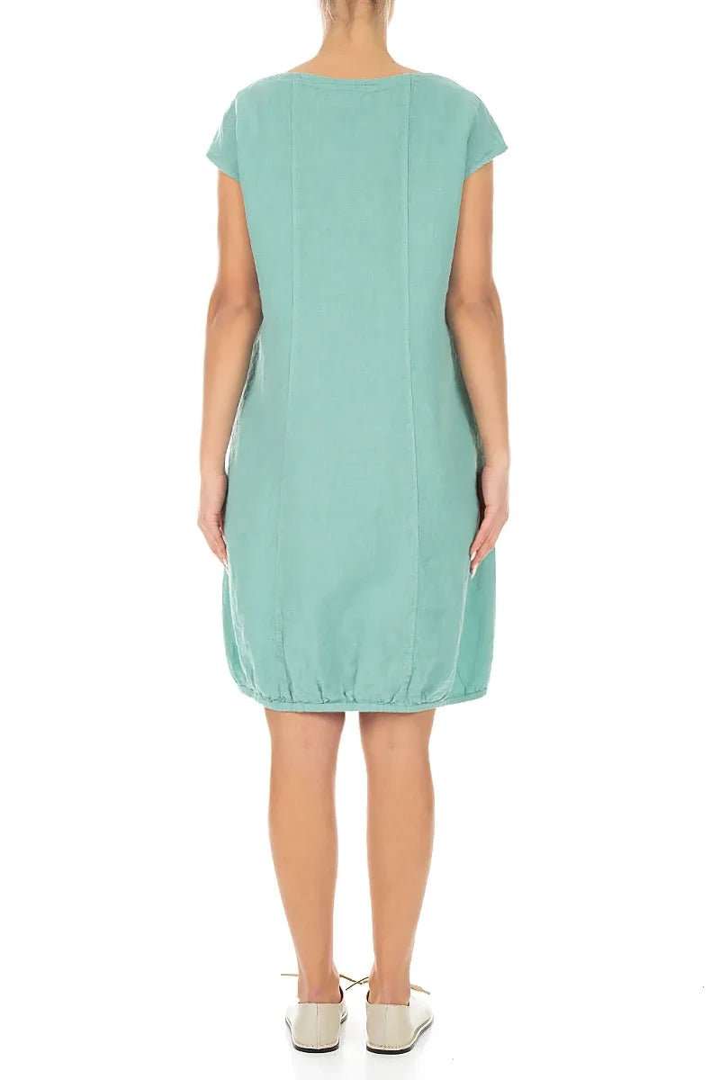 Midi Mint Linen Dress 2
