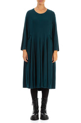 Midi Teal Cotton Dress 1