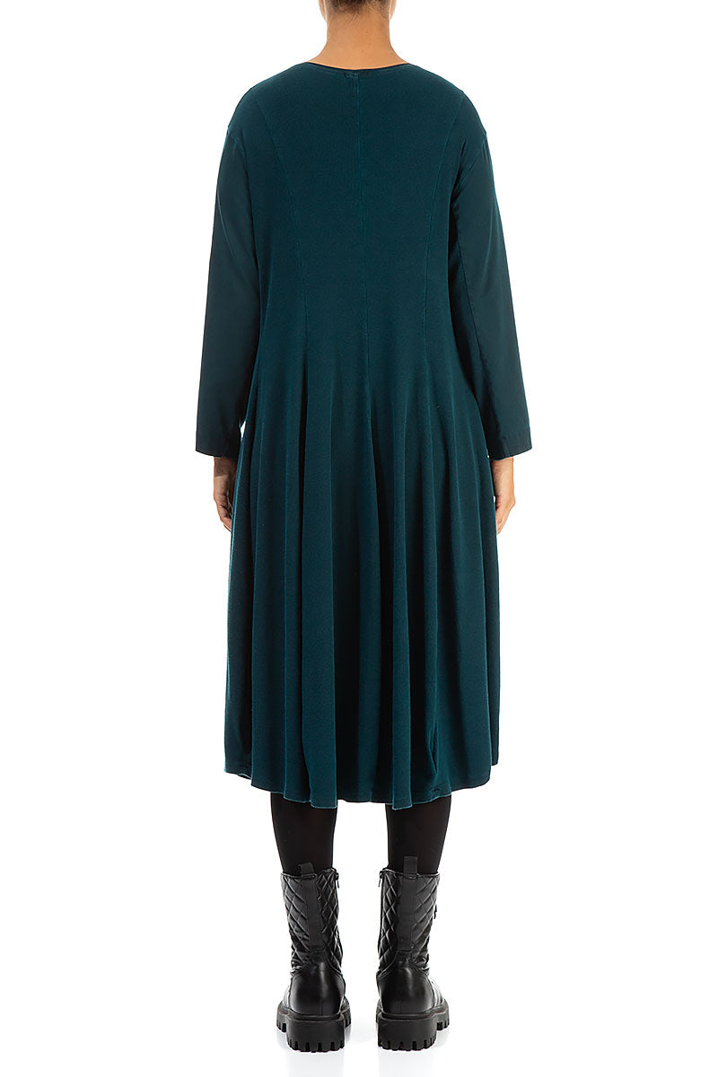 Midi Teal Cotton Dress 2