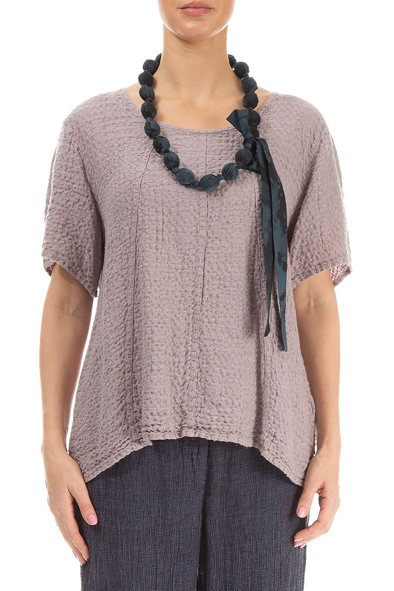 Midnight Blue Alabaster Silk Cotton Bead Necklace 1