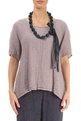Midnight Blue Alabaster Silk Cotton Bead Necklace 1