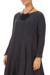 Midnight Cluster Black Rubber Necklace 1