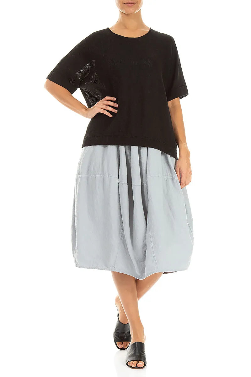 Salopette minimale en lin noir