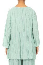 Mint Crumpled Pure Silk Tunic 2