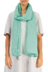 Mint Soft Gauze Linen Scarf 1