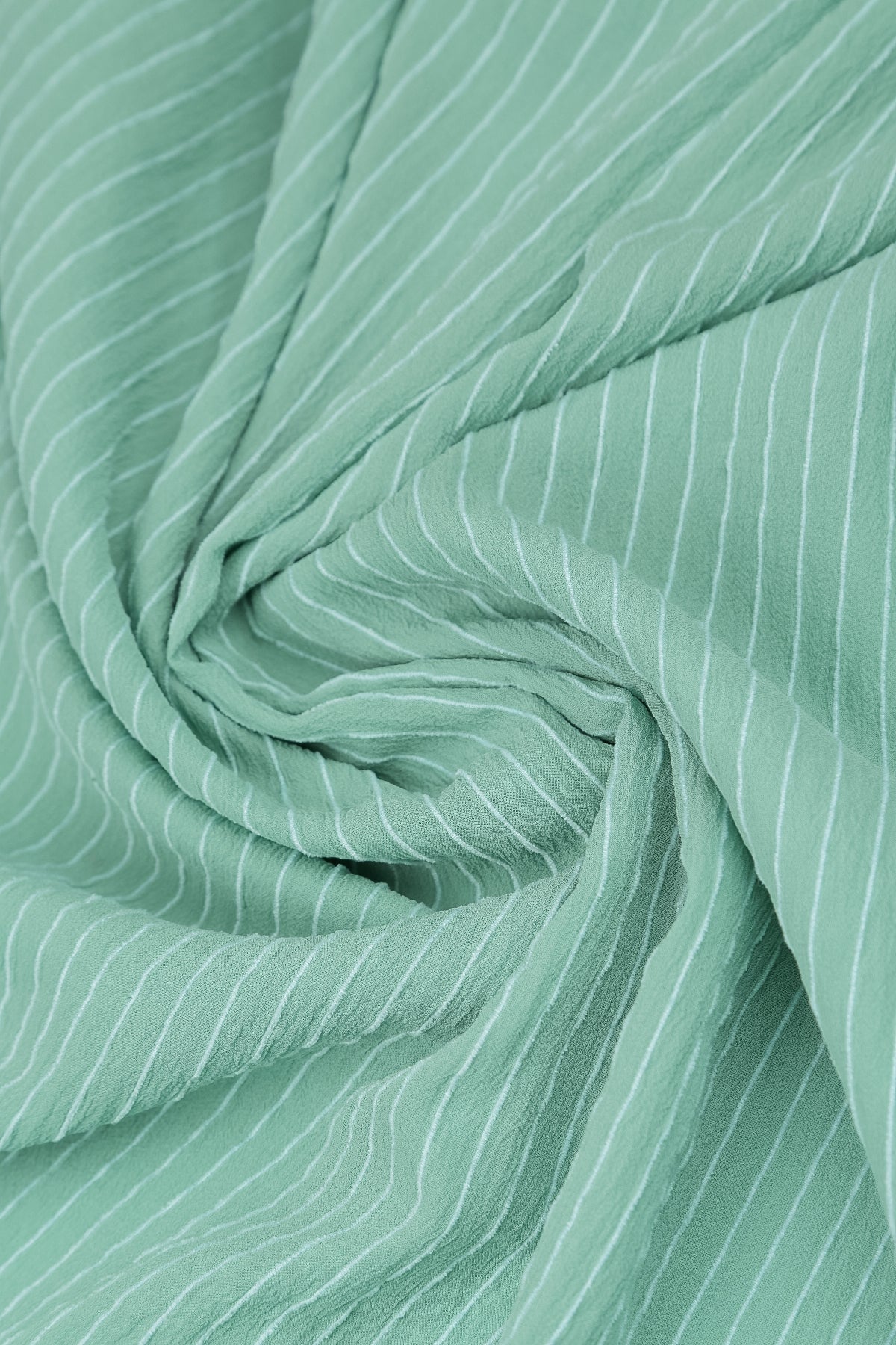 Mint Stripy Silk Viscose Scarf 4