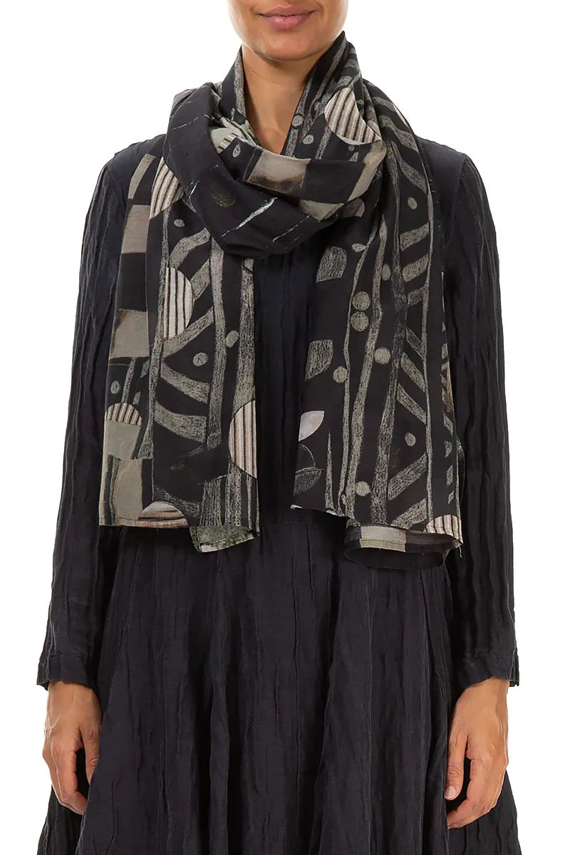 Moonlight Silk Cotton Scarf 1