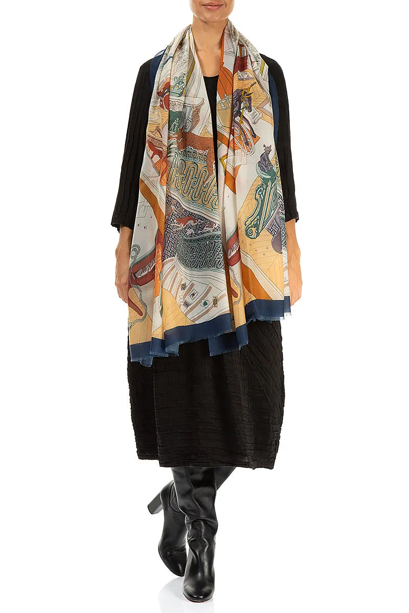 Mystery Library Cashmere Silk Scarf 2