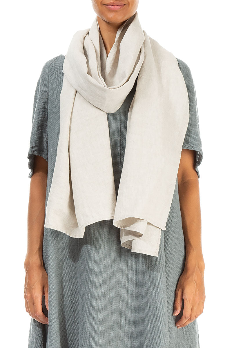 Natural Linen Scarf 1