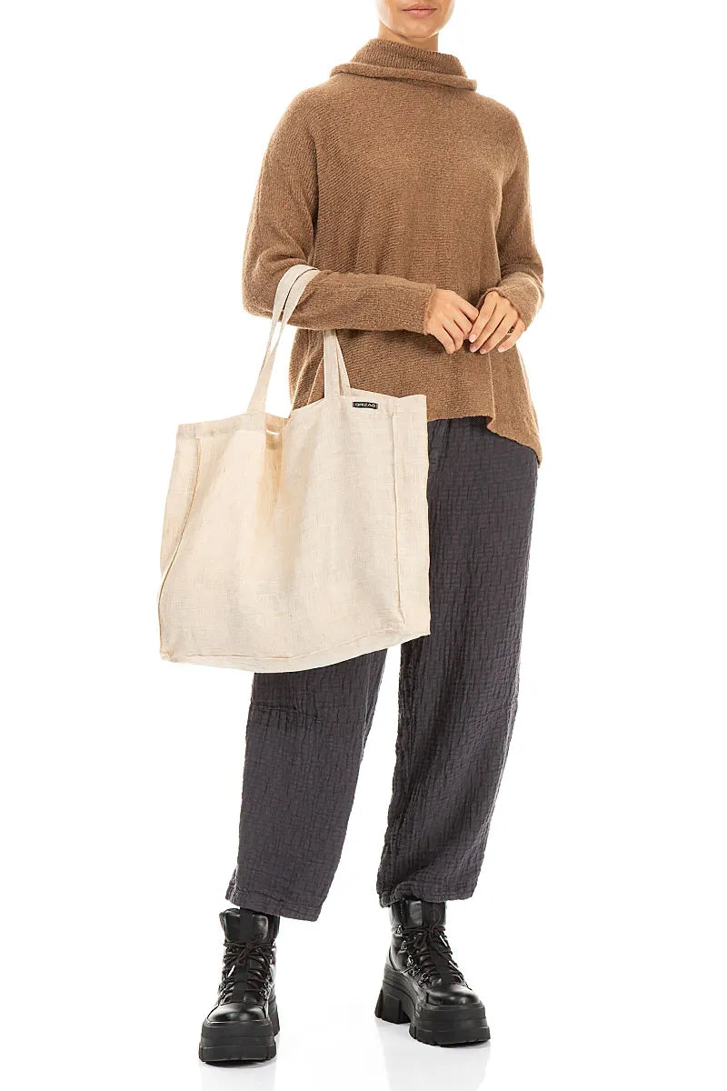 Natural Mélange Linen Tote Bag 2