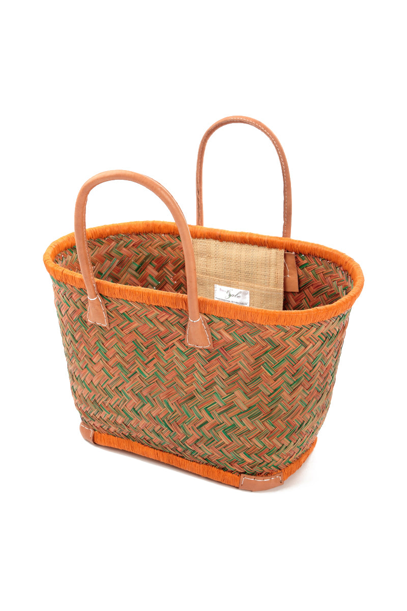 Natural Mini Amber French Market Basket 1
