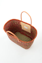 Natural Mini Burnt Orange French Market Basket 3