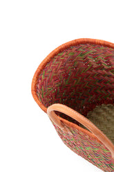 Natural Mini Burnt Orange French Market Basket 5