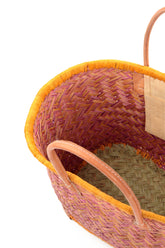 Natural Mini Peach French Market Basket 3